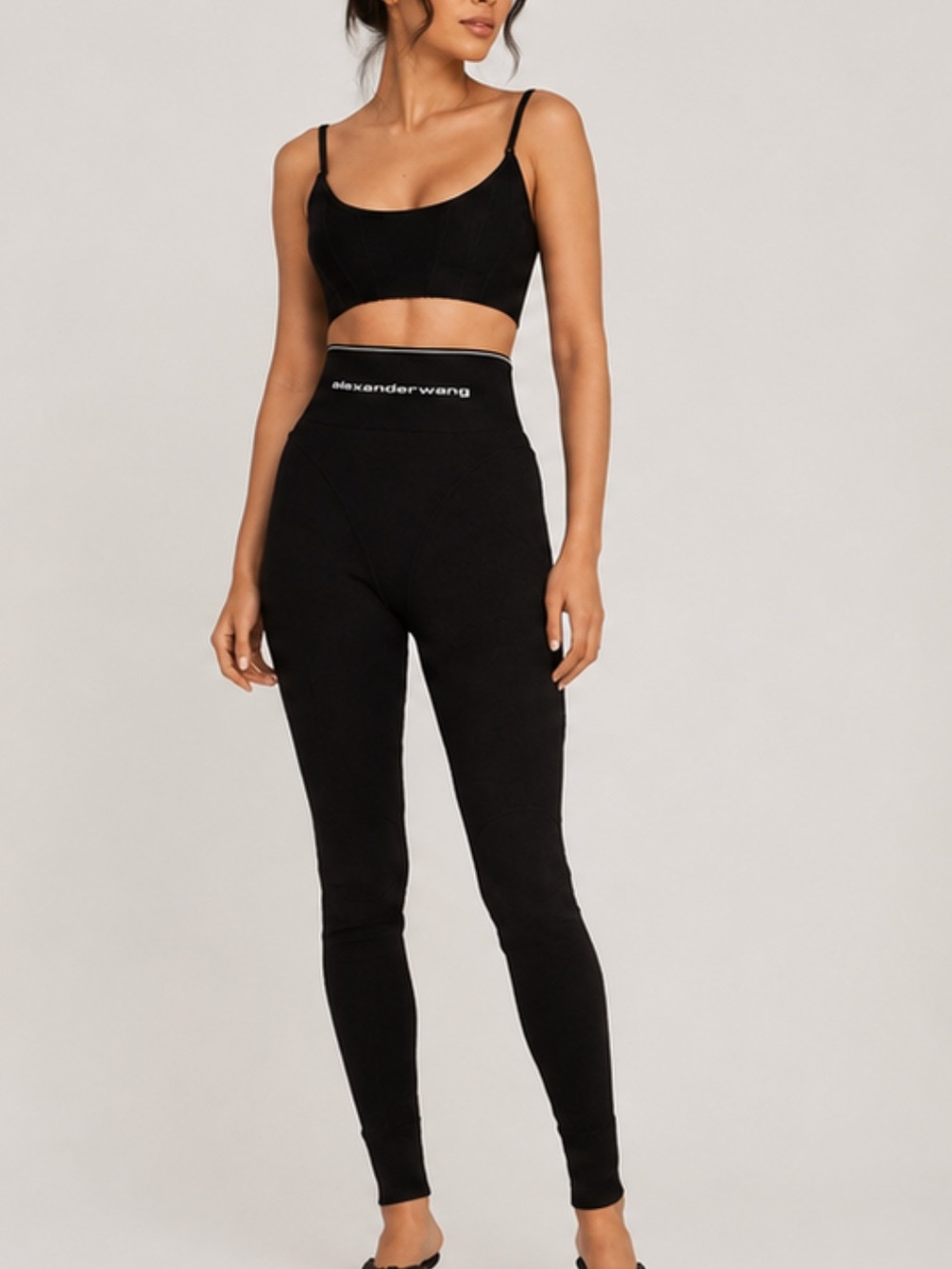Alexander Wang Logo Elastic Leggings Size 8